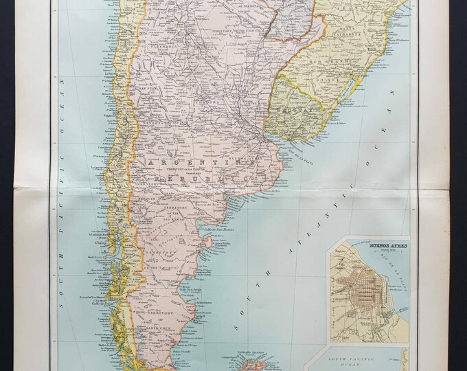 Original 1899 map - South America Section 3