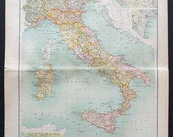Italy - Original 1899 map