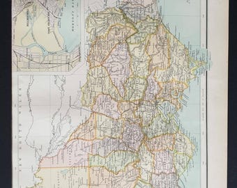 Victoria - Original 1899 Map | Antique Map Wall Art