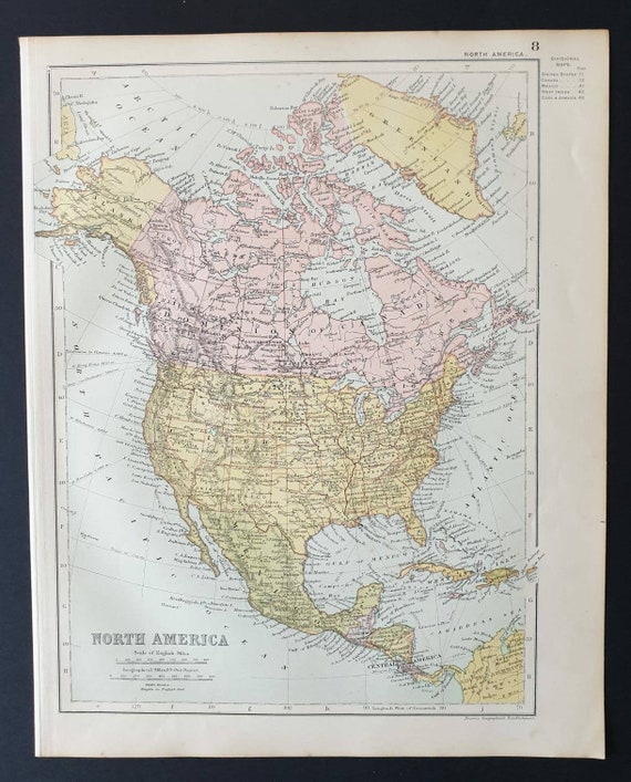 Original 1908 map - North America