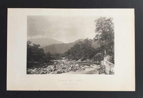 Pass of Leny - Original 1897 Scottish print