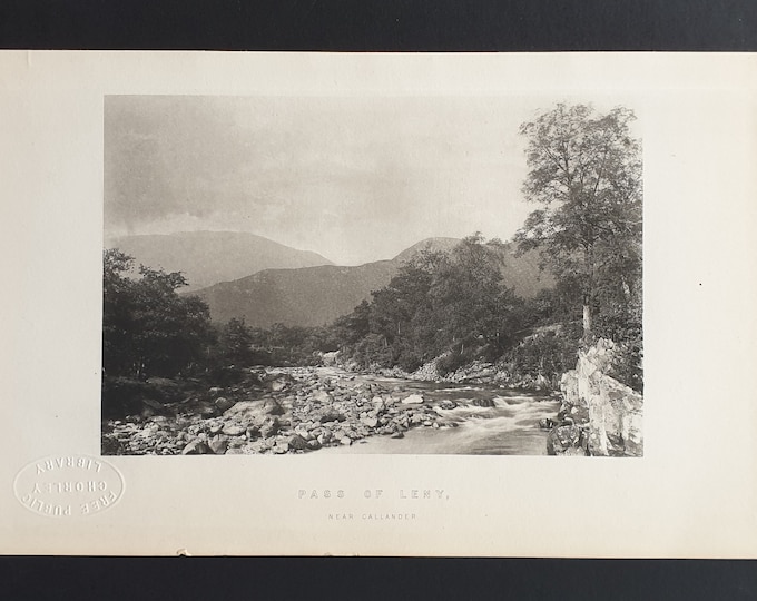 Pass of Leny - Original 1897 Scottish print