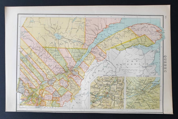 Original 1899 map - Quebec