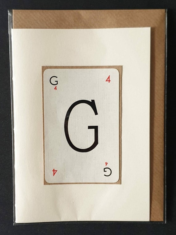 Original vintage Lexicon letter card - G