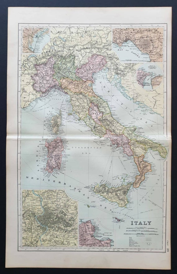 Original 1908 map - Italy