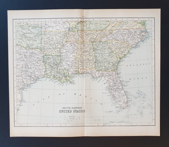 South Eastern United States - Original 1898 map