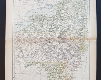 Middle States - Original 1898 map