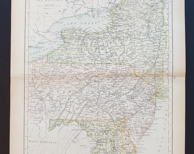 Middle States - Original 1898 map