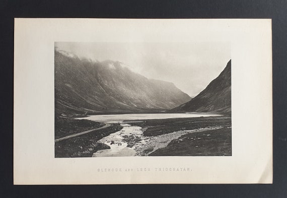 Glencoe and Loch Triochatan - Original 1897 Scottish print