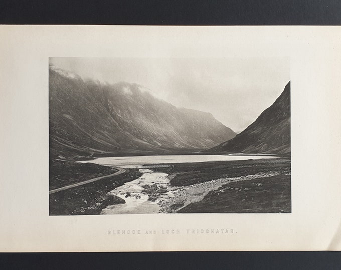 Glencoe and Loch Triochatan - Original 1897 Scottish print