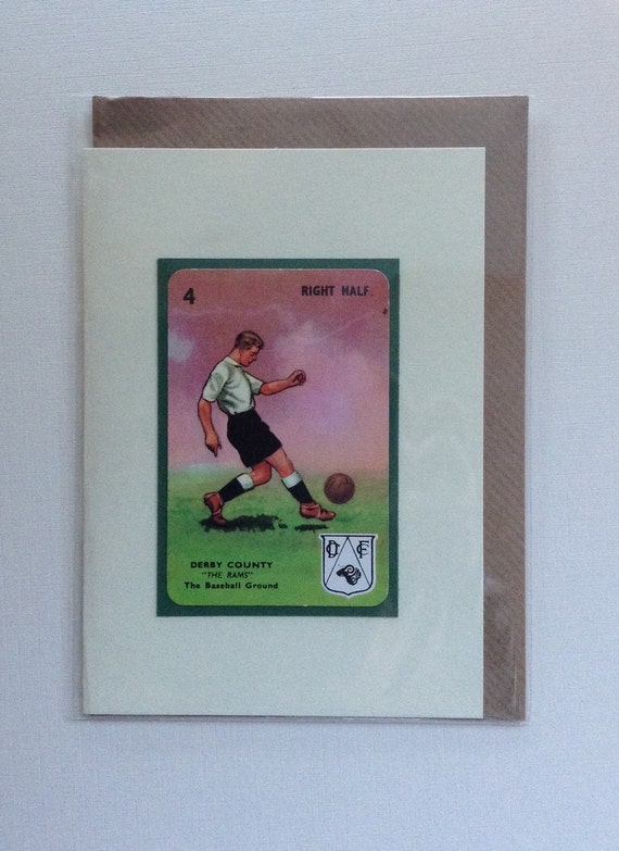 Original 1950s 'Goal' card Derby County