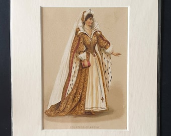 Countess of Argyll - Original 1887 Fancy Dress Costume print