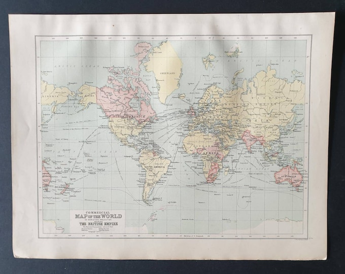 Original 1903 map - Commercial Map of the World