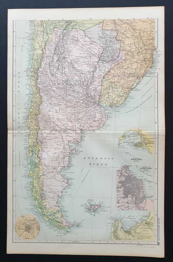 Original 1908 map - Southern South America