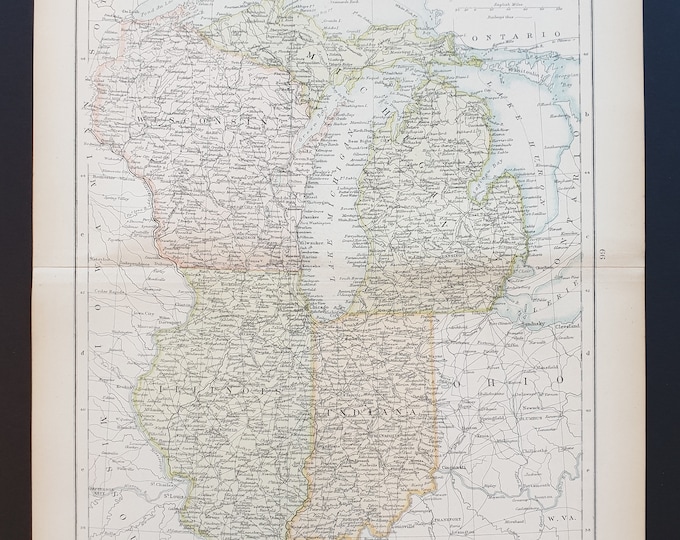 The Lake States - Original 1898 map