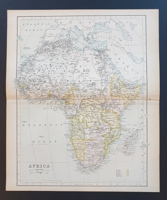 Africa - Original 1898 map