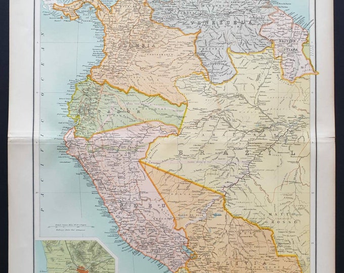 Original 1899 map - South America Section 1