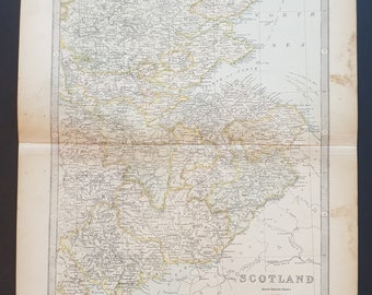 Scotland (South Eastern Section) - Original 1898 map