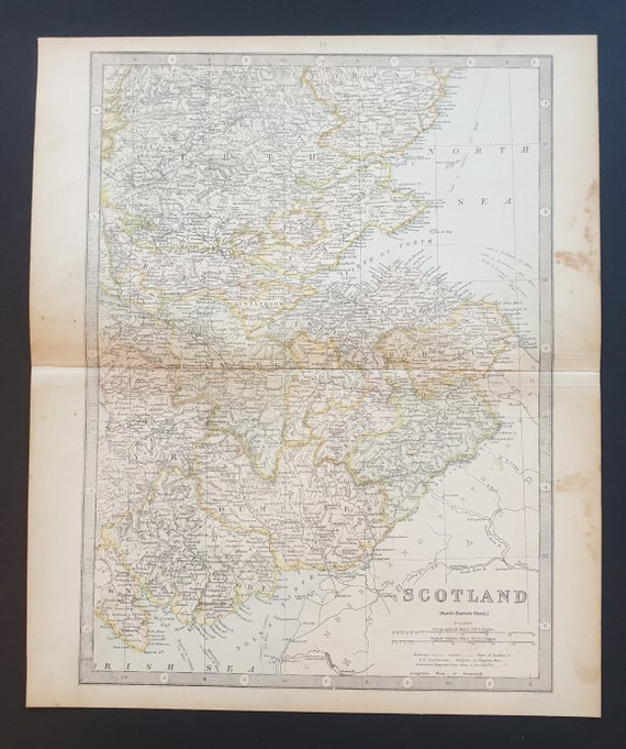 Scotland (South Eastern Section) - Original 1898 map