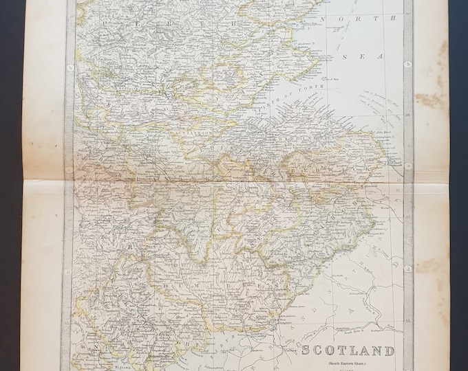 Scotland (South Eastern Section) - Original 1898 map