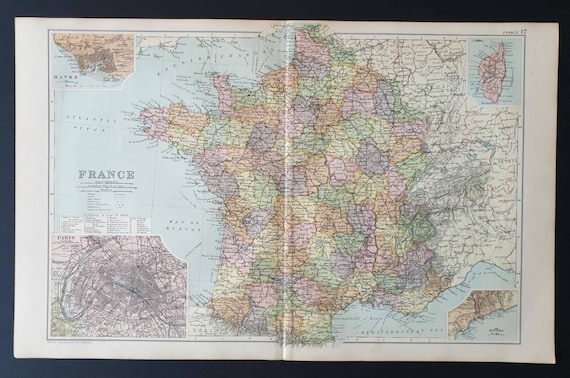 Original 1908 map - France