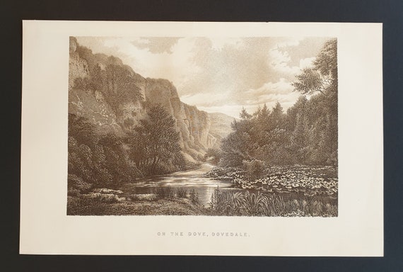 On the Dove, Dovedale - Original 1895 print