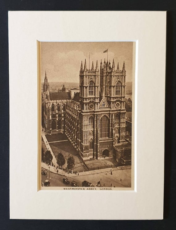 Original c1920 London postcard - Westminster Abbey