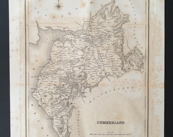 Cumberland - Original 1831 map