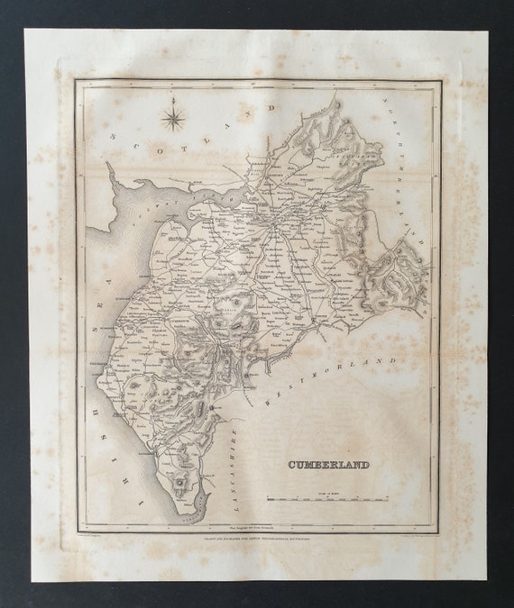 Cumberland - Original 1831 map