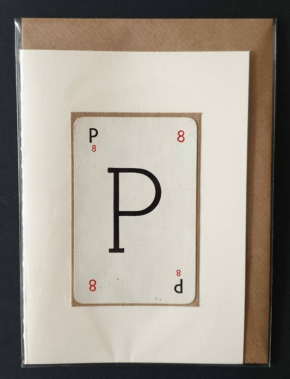 Original vintage Lexicon letter card - P