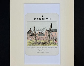 Penrith - Original Vintage Counties of England Card in Mount