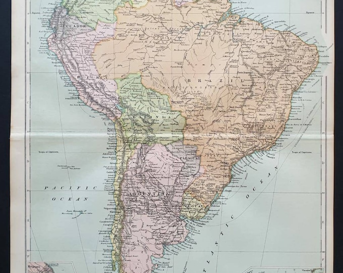 Original 1908 map - South America
