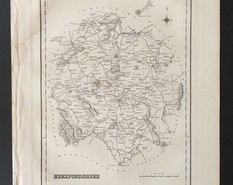 Herefordshire - Original 1831 map