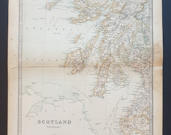 Scotland (South Western Section) - Original 1898 map