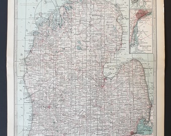 Michigan (Southern Part) - Original 1902 map