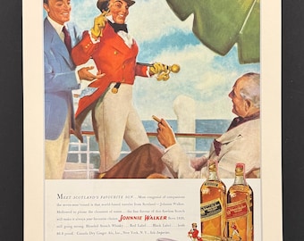 Johnnie Walker - Original August 1949 Vintage Advert