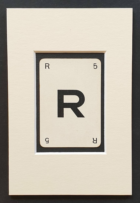 Original vintage letter card in mount - R
