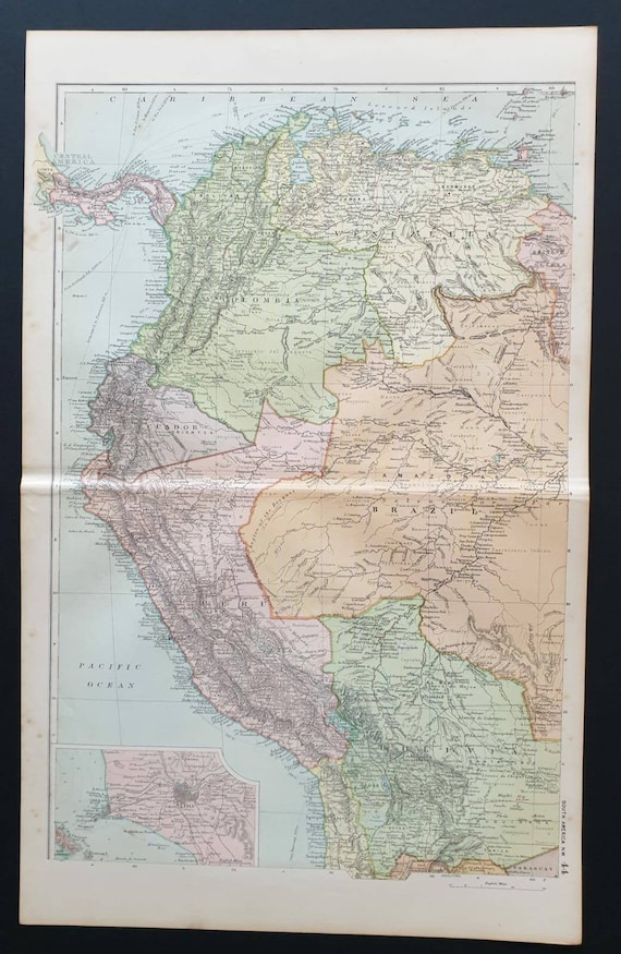 Original 1908 map - North Western South America