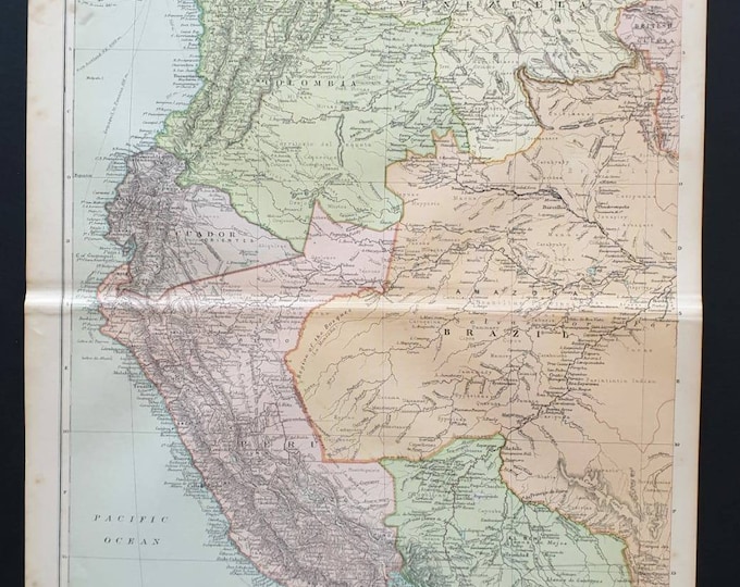 Original 1908 map - North Western South America