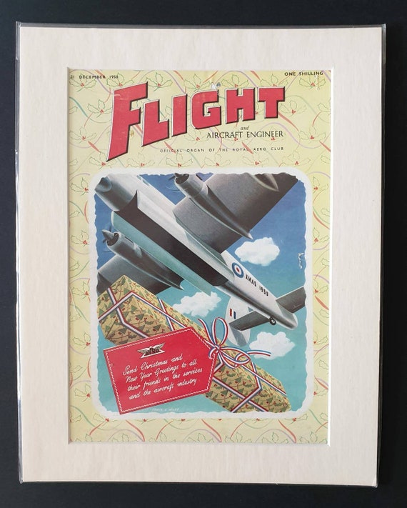 Original December 1950 Flight Magazine cover - Christmas Edition AVRO