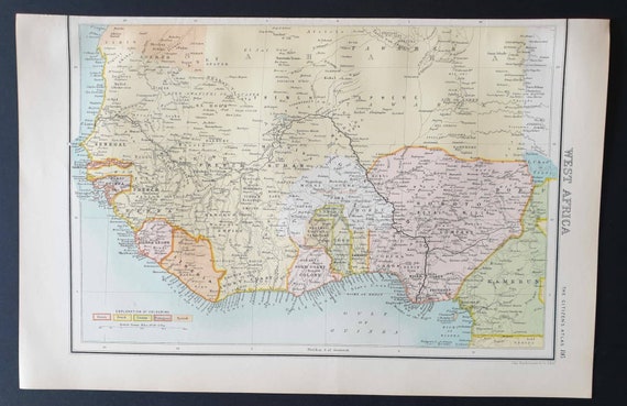 Original 1899 map - West Africa