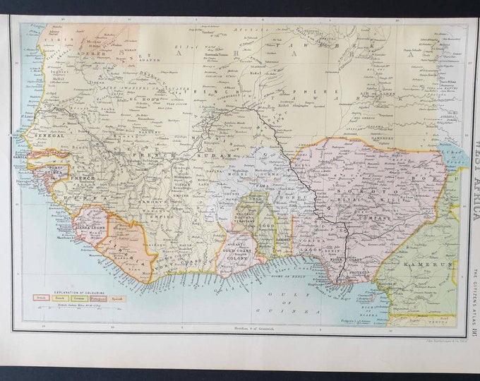 Original 1899 map - West Africa