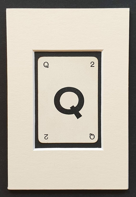Original vintage letter card in mount - Q