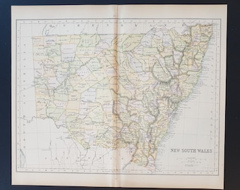 New South Wales - Original 1898 map