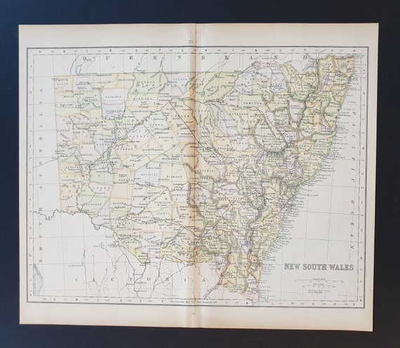 New South Wales - Original 1898 map