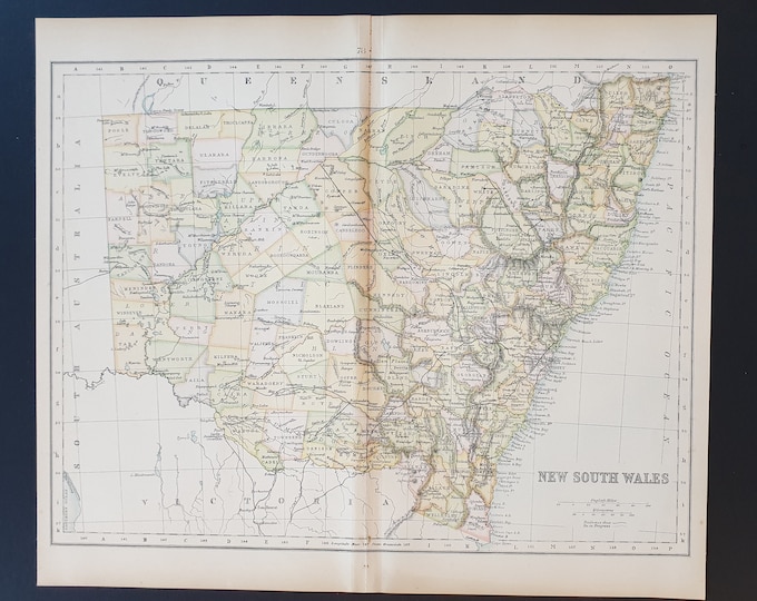 New South Wales - Original 1898 map