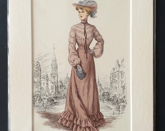 Historical Costume - Original 1936 fashion print