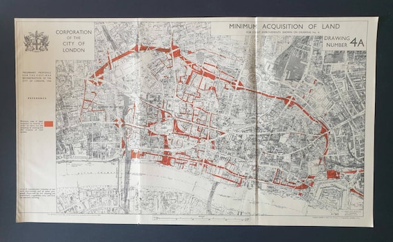 Minimum Acquisition of Land - Original 1944 Plan of The City of London