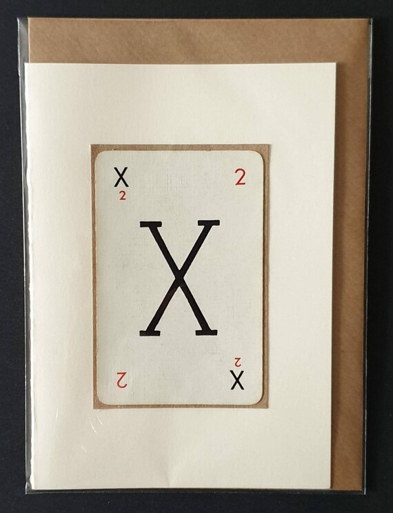 Original vintage Lexicon letter card - X