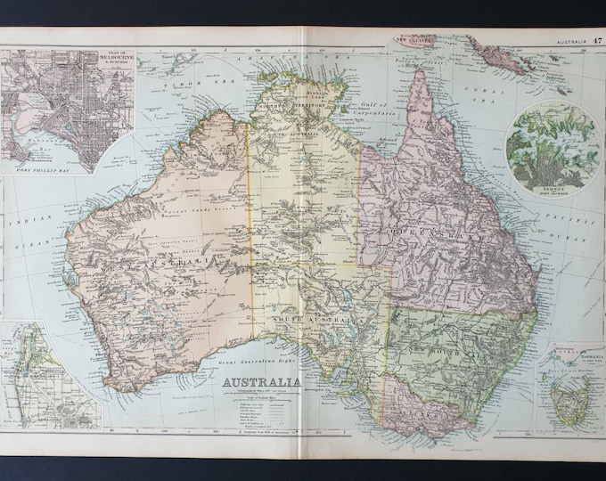 Original 1908 map - Australia